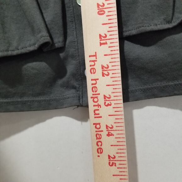 Garnet Hill Top Womens XS Gray Ruffle Cardigan Button Front Pima Cotton - Picture 7 of 8